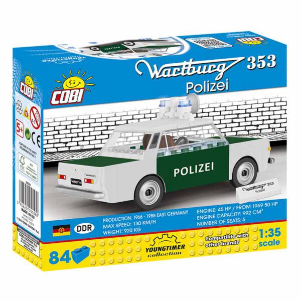 Bouwsteentjes 24558 wartburg 353 polizei cobi box back