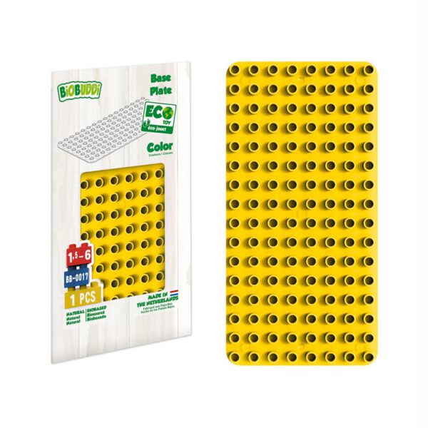 Bouwsteentjes biobuddi bb 0017 geel verpakking basisplaat