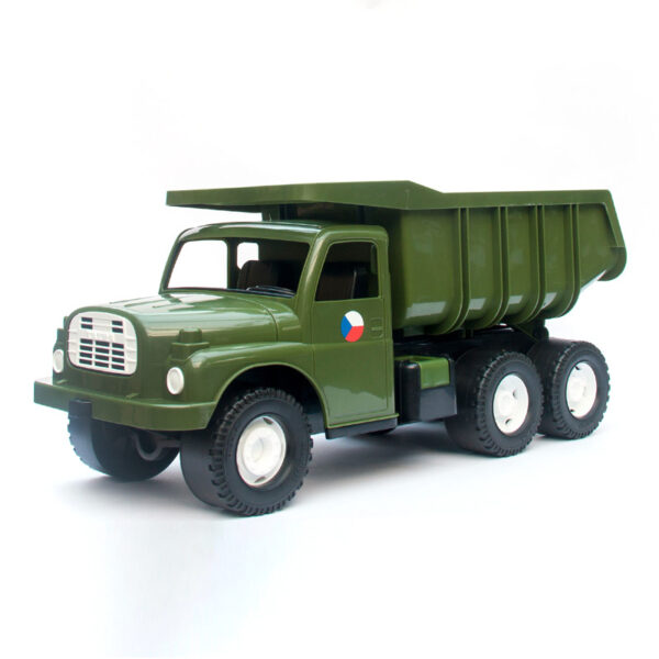 Speelgoedauto Tatra T148 72 cm legergroen dino toys model front