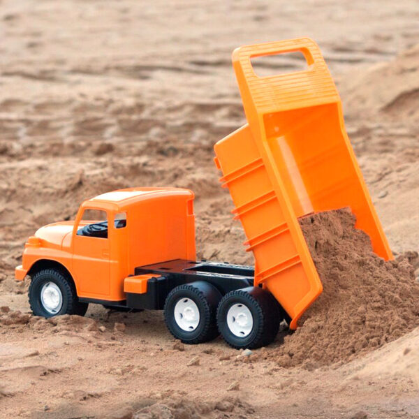 Speelgoedauto Tatra T148 72 cm oranje dino toys model back in sand