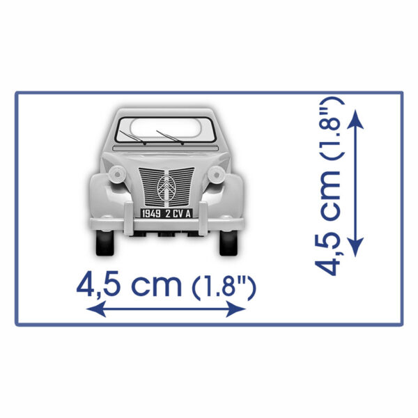 Citroën 2CV Type A - Afmeting voorkant - Cobi Youngtimer Collection - GiftDigger