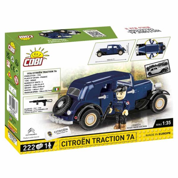 Citroën Traction 7A - Verpakking achterkant - Cobi Historical Collection