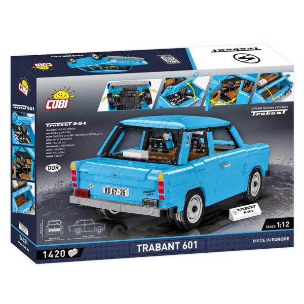 Trabant 601 - Verpakking achterkant - Cobi Cars scale 1:12
