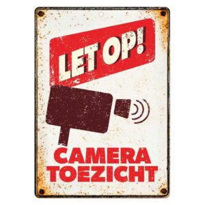 Bordje - let op camera toezicht