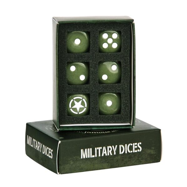 Militaire dobbelstenen - Allied Star - giftbox inside
