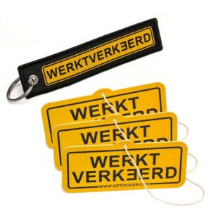 Combideal WERKTVERKEERD sleutelhanger/-geurhangers