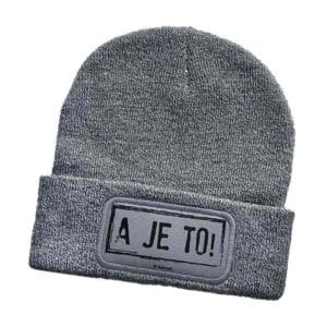 Buurman en Buurman muts beanie – AJETO stamp | grijs gemêleerd