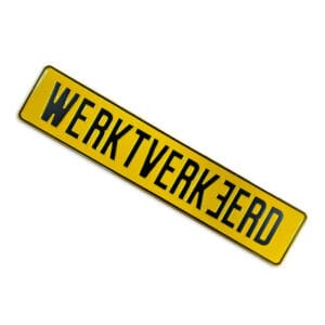 WERKTVERKEERD kentekenplaat | 520 x 100