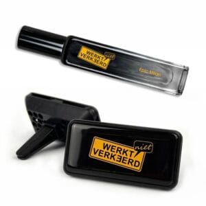 WERKTnietVERKEERD autoparfum sprayflesje en geurclip | Profitdeal